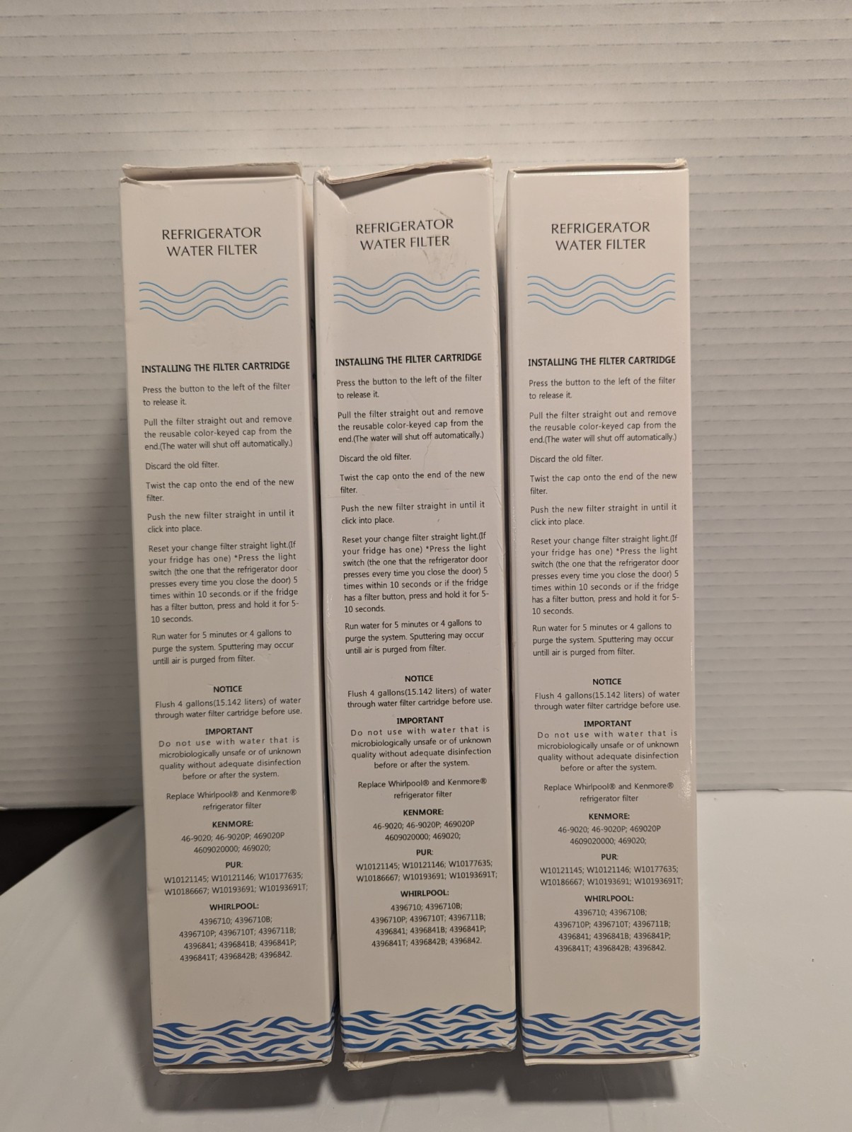 Lot of 3. Filtrer H2o Filter Replacement 4396841, 4396710 Filter 3 NEW Sealed
