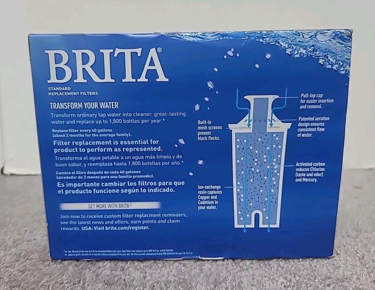 Brita 36417 Standard Replacement Water Filter (6 Pack) in New & Sealed Box