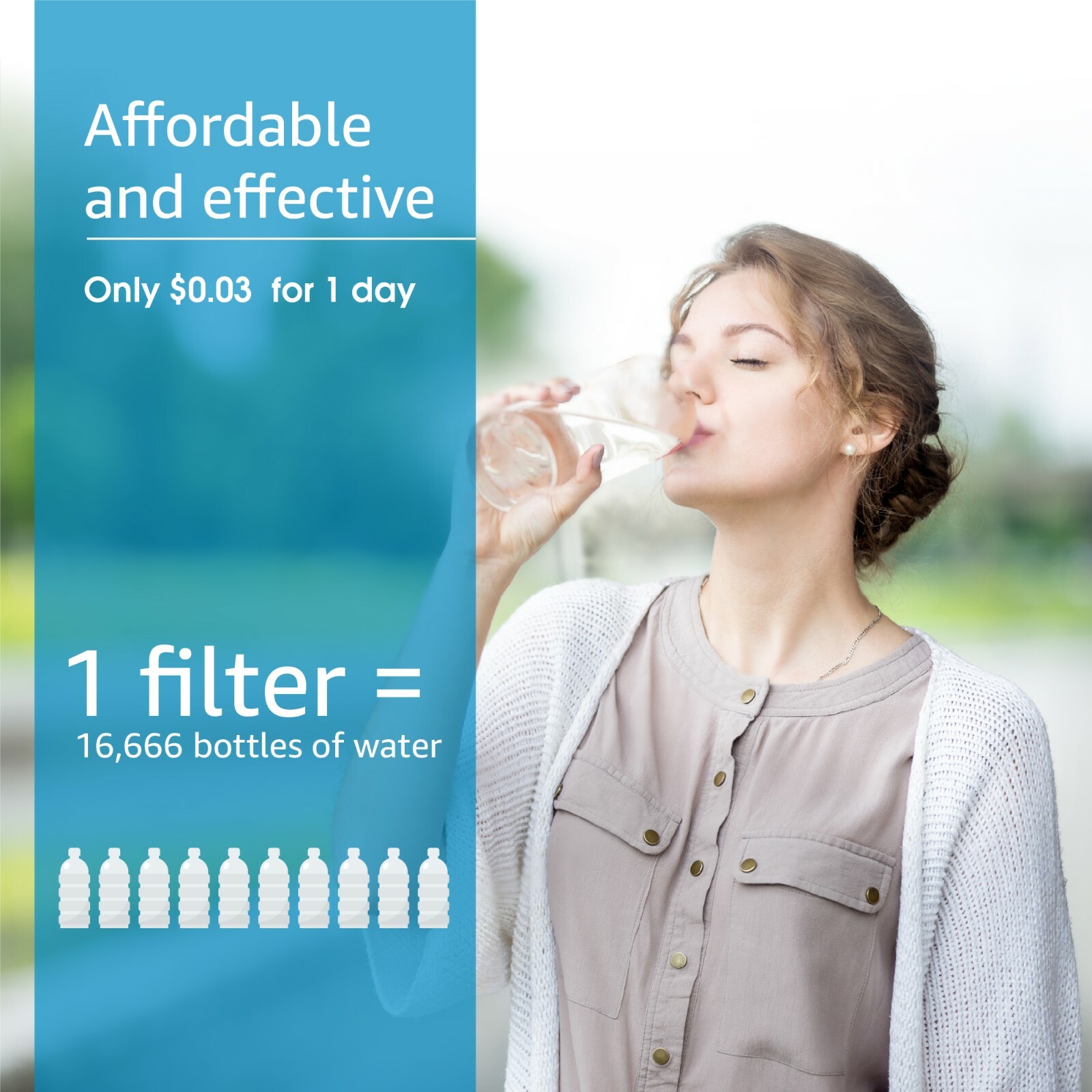 AQUA CREST Drinking Water Filter,replacement for Culligan 750R Level 1, 4 Packs