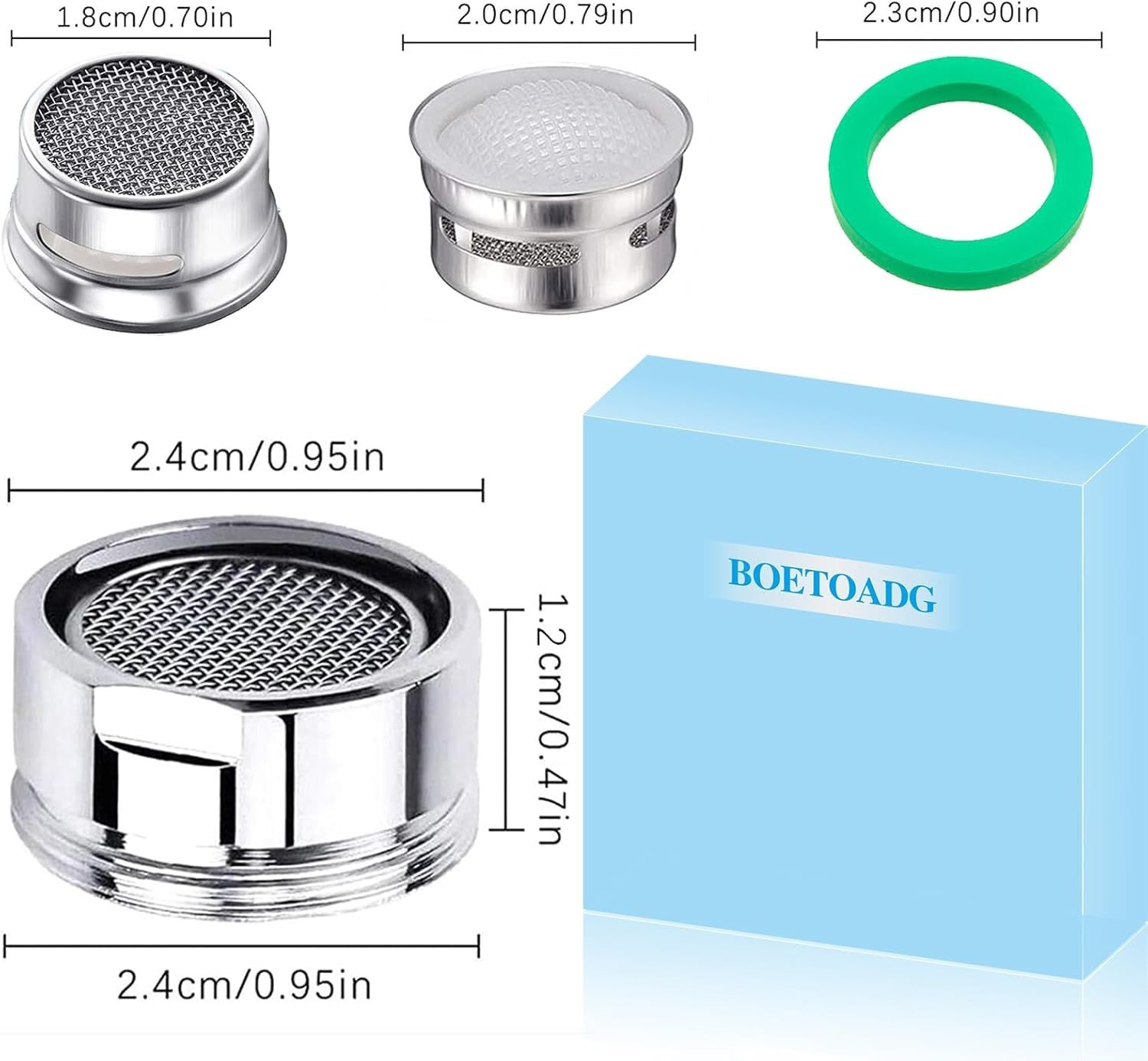 4PCS Faucet Aerator, 2 Packs of Aerator Filter Replacement Parts, With Brass …