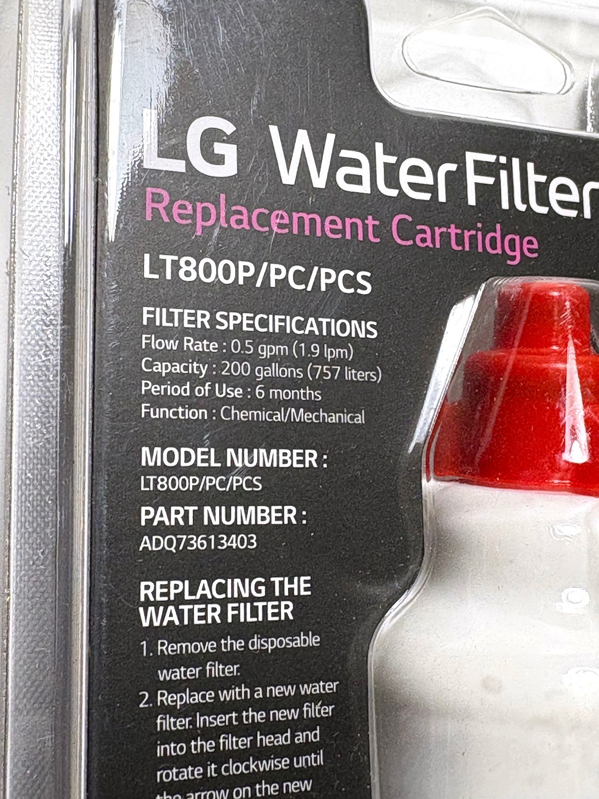 LG LT800P Lot Of 2 – 6 Month / 200 Gallon Replacement Refrigerator Water Filter