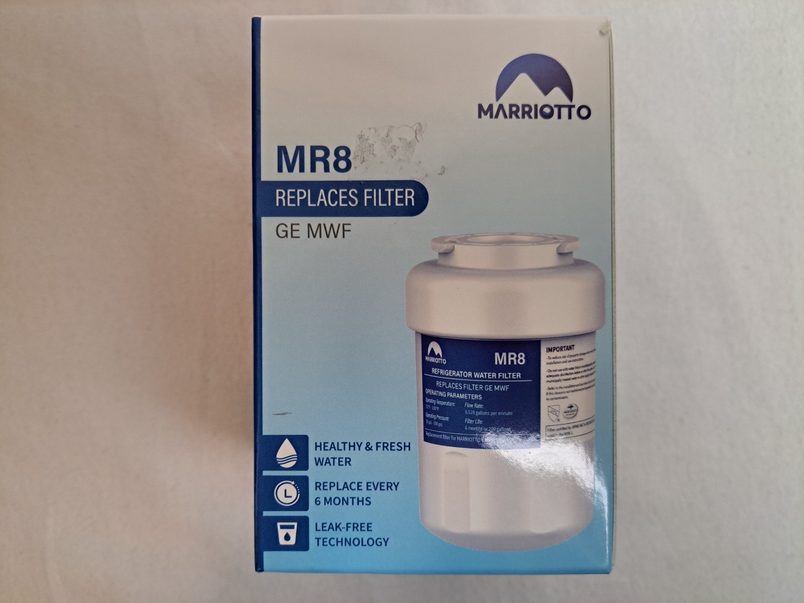 Marriotto – Replacement Water Filter #MR8 (New/Sealed)