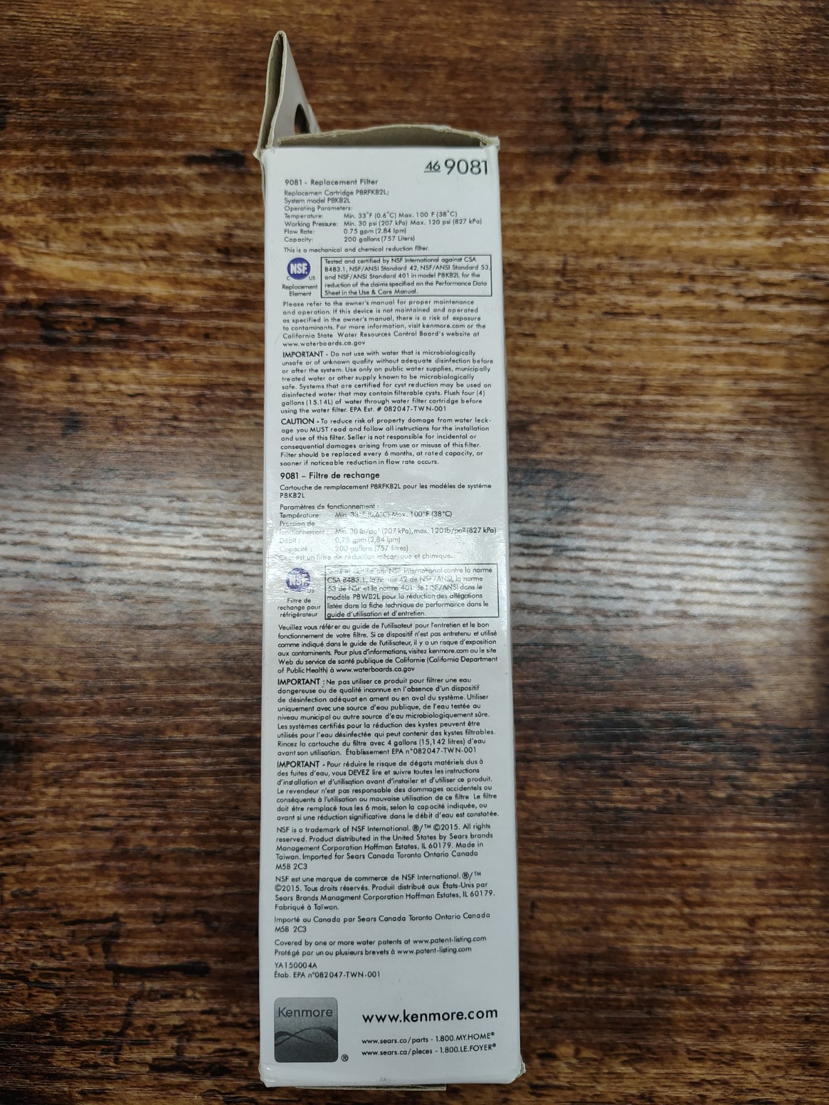 NEW 2Pack Kenmore 46 9081 Replacement Refrigerator Ice Water Filter
