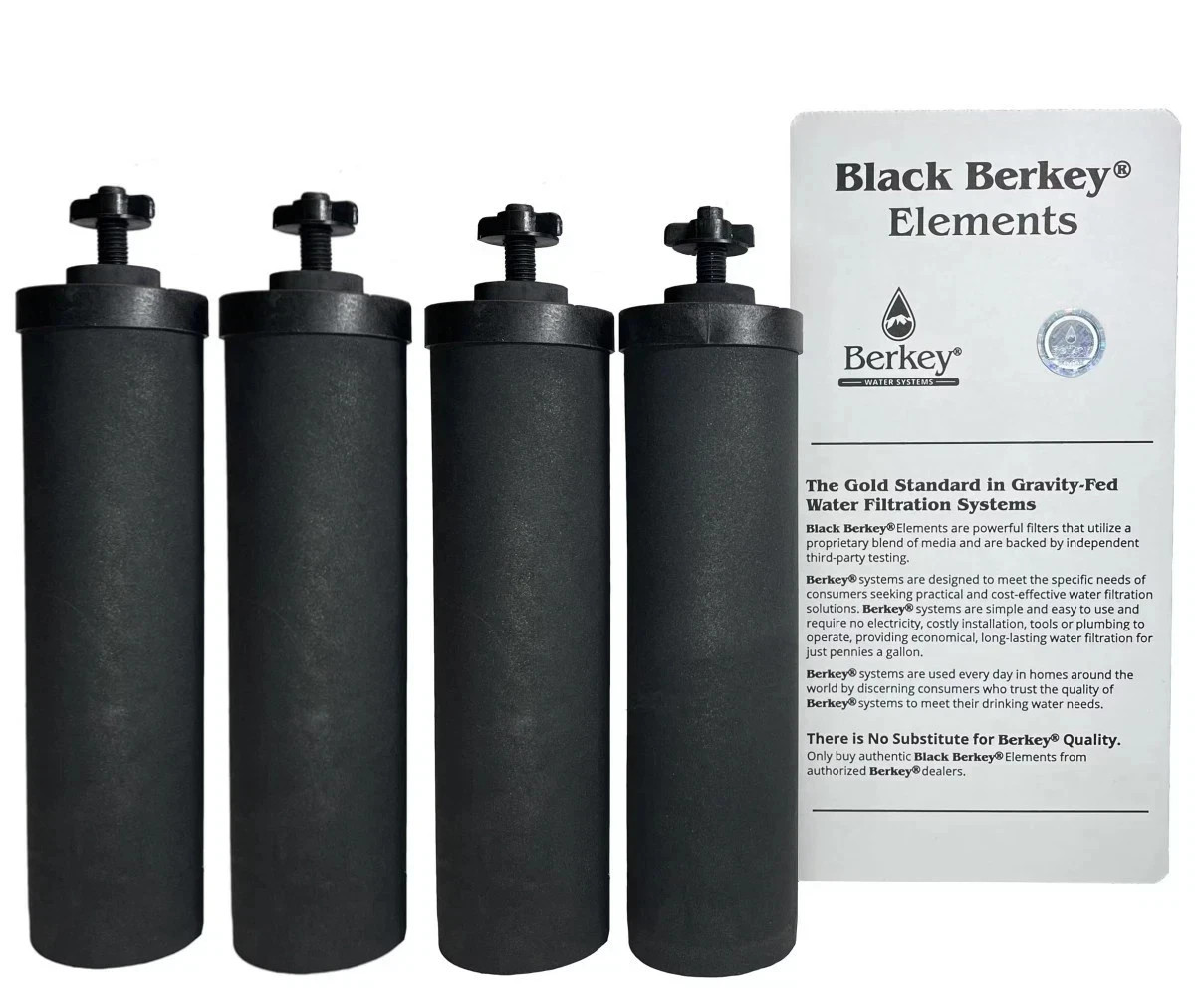4-Pack BB9-2 Black Berkey Water Filter Replacement Elements – New Sealed – USA
