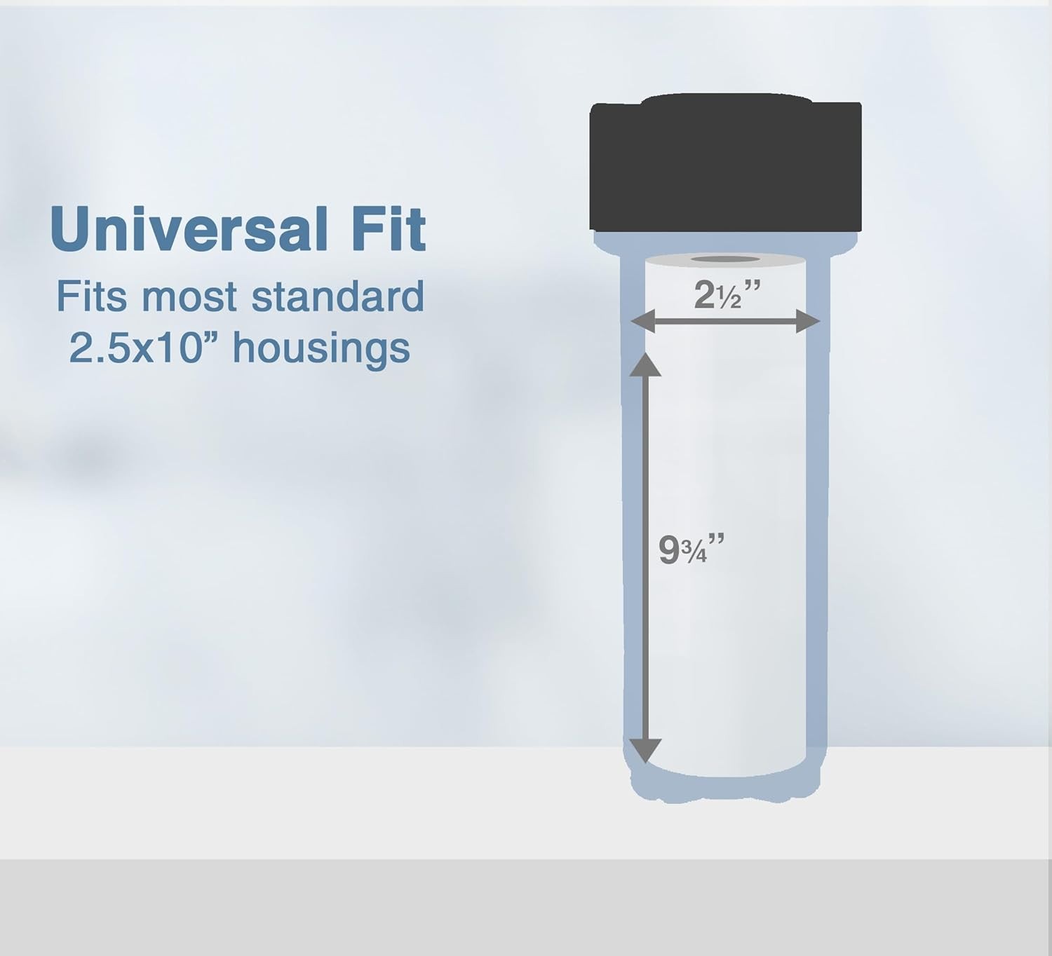 Aquaboon 25‑Pack 1 Micron Sediment Water Filters, 10″x2.5″ Standard