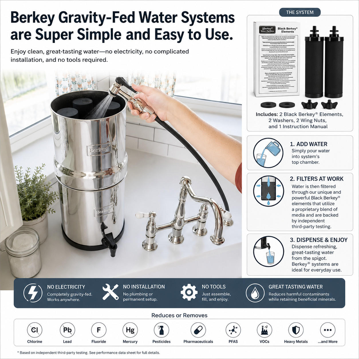 Black Berkey BB9-2 Water Filter Replacement Elements 2 | 4 | 8 Packs