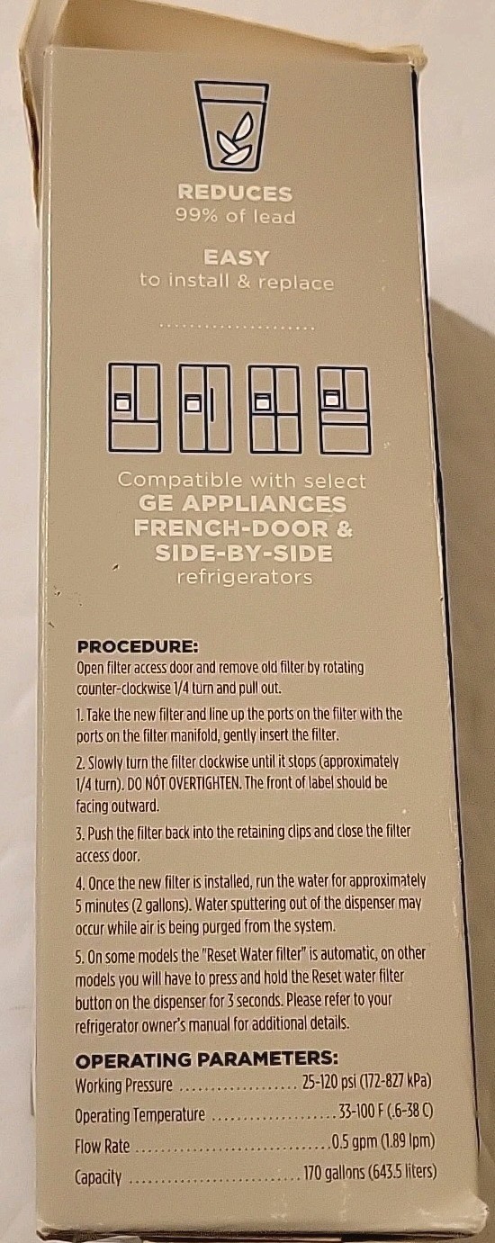 GE Appliances Genuine Refrigerator Water Filter Replacement (XWFE)