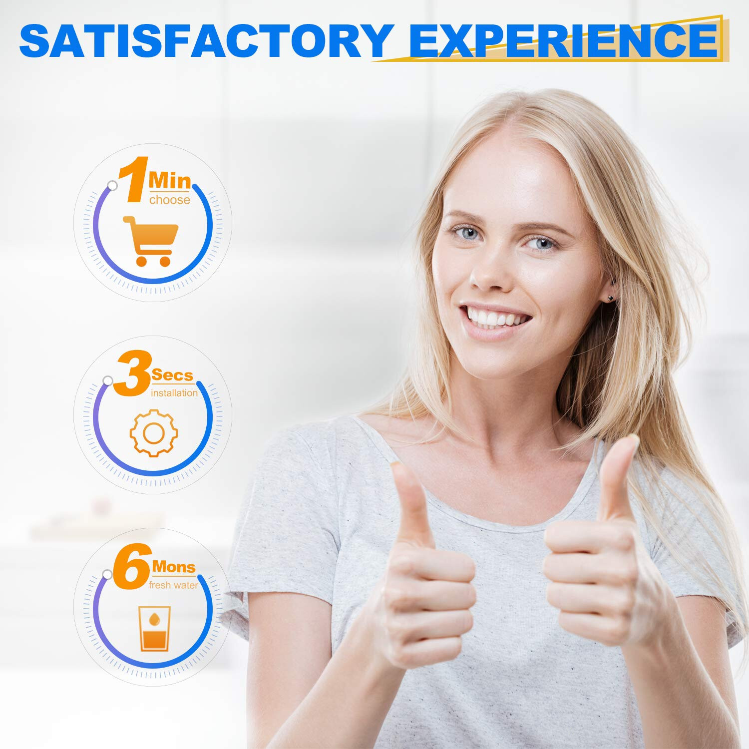 GOLDEN ICEPURE RWF0500A Refrigerator Water Filter Replacement for 4396508, 2PACK