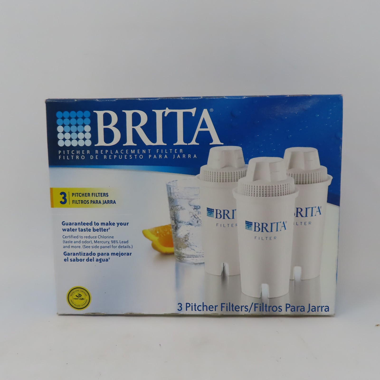 New GENUINE BRITA Water Filter Pitcher Replacement Filters 3 Count Pack Sealed