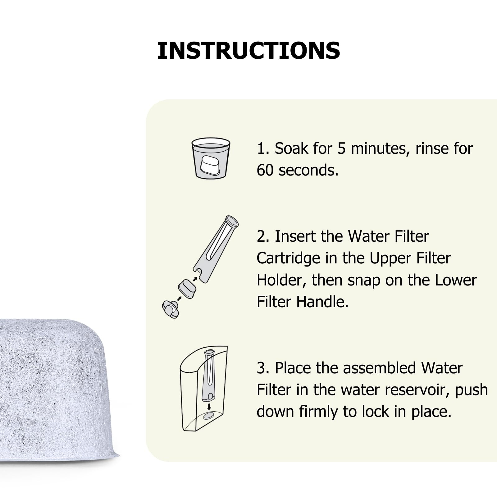 Premium 6-Pack Keurig Compatible Water Filters Replacement by 6 Pack, Gray