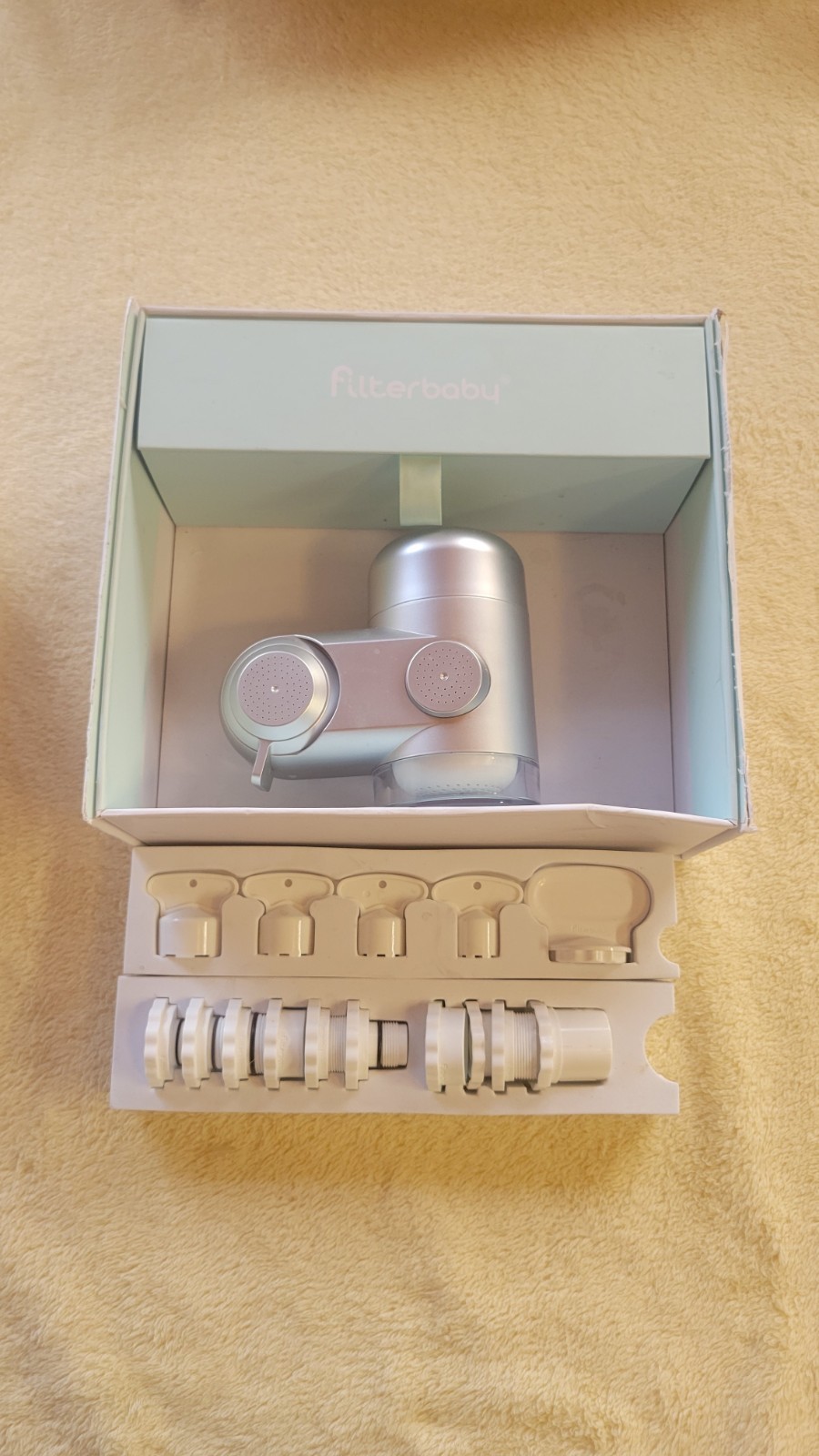 NEW Filterbaby Skincare Filter 2.0 Bathroom Sink Filter Faucet Silver NIB