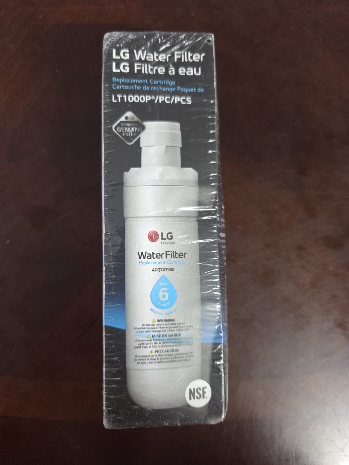 New/Sealed Genuine OEM LG Water Ice Filter Replacement Cartridge LT1000P/PC/PCS