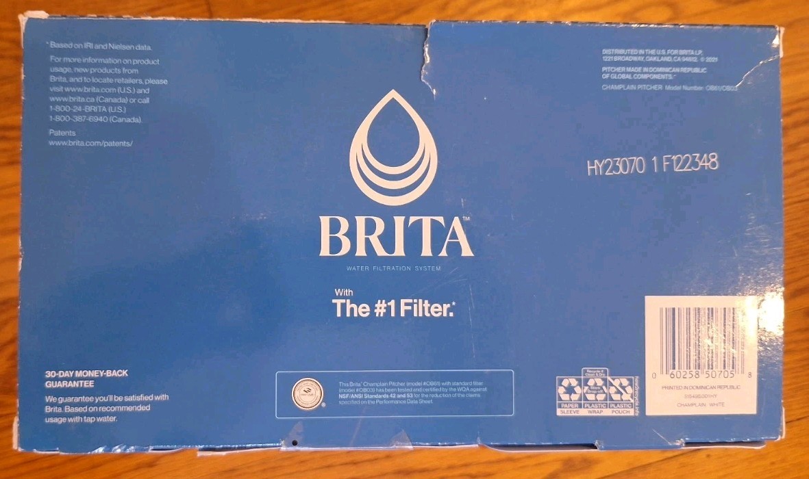 Brita Elite 10-Cup Water Pitcher + 2 Filters, New Package