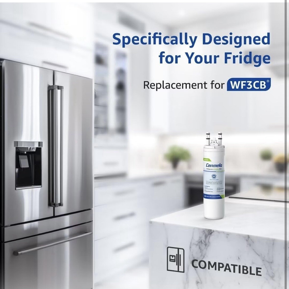WF3CB Replacement Water Filter, Compatible Frigidaire 3 pack (see Description)