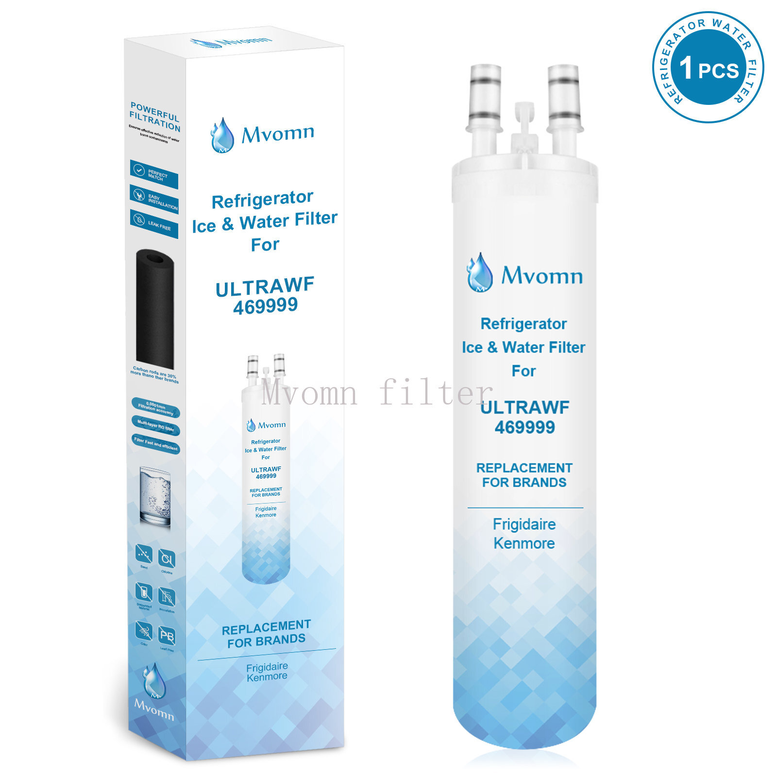 1 Pack Kenmore 46-9999 9999 Replacement Refrigerator Water Filter, White
