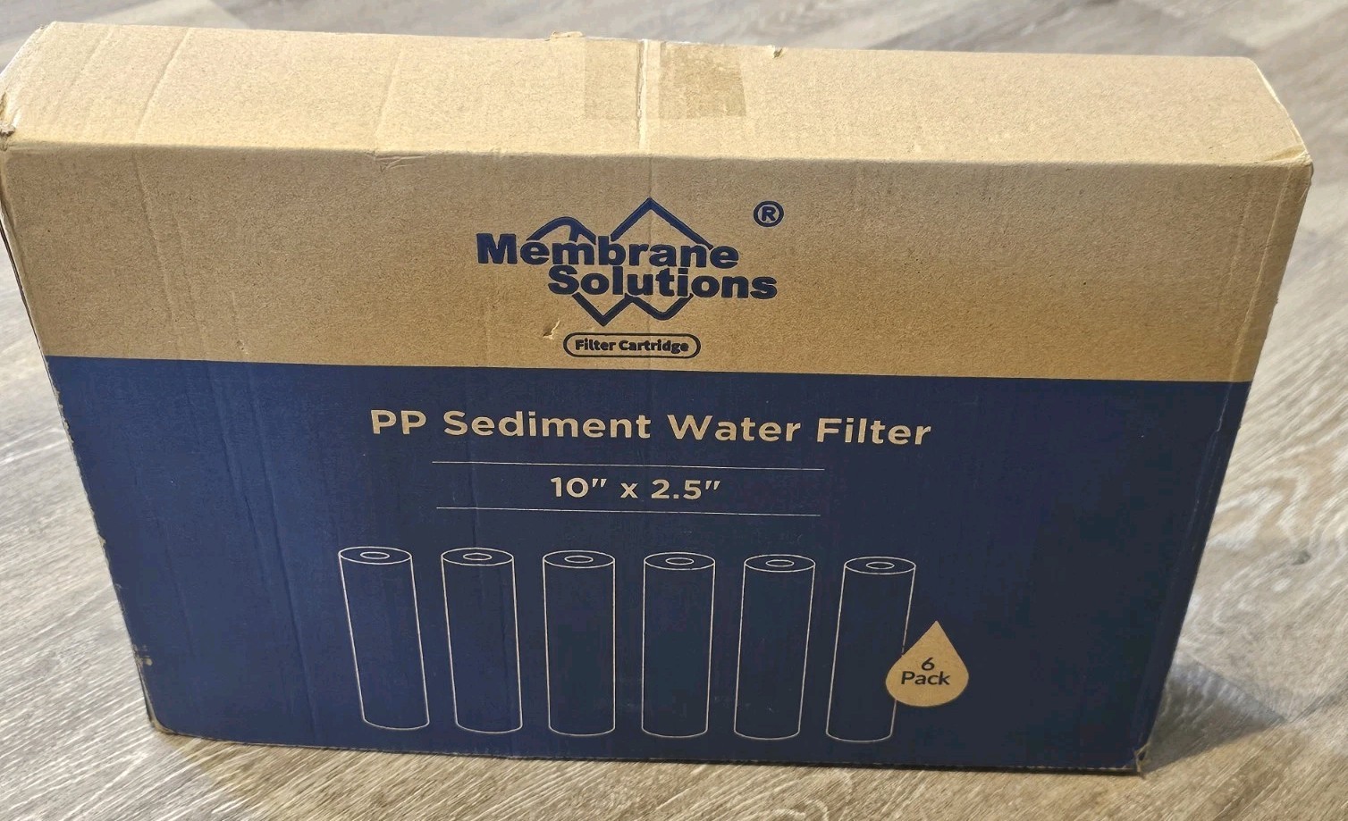 Membrane Solutions 10″ X 2.5″ PP filter cartridges, Qty of 6, MPP-F10-20