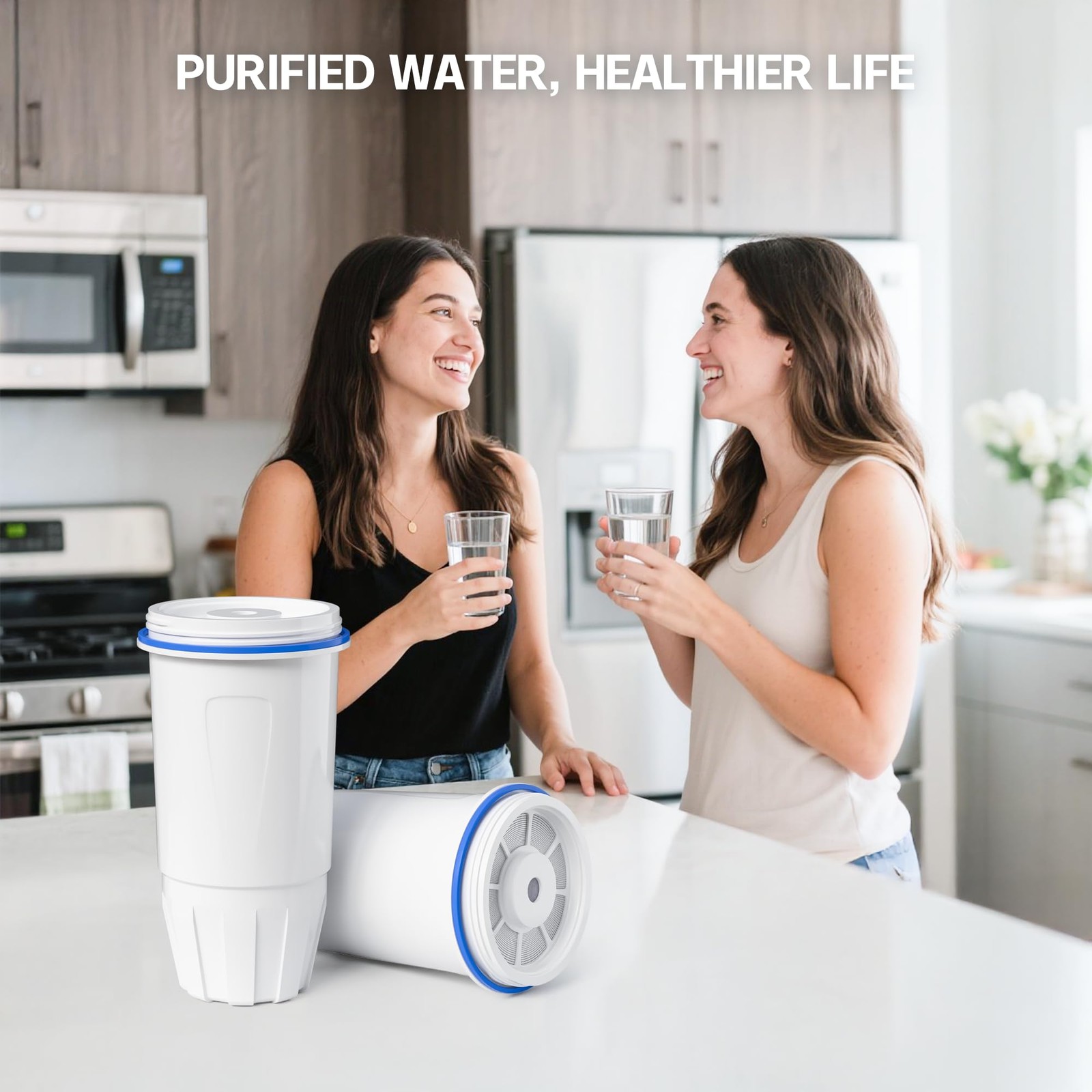 Water Filter by Compatible with Zero Pitcher and Dispensers, for ZR-001, ZR-0…