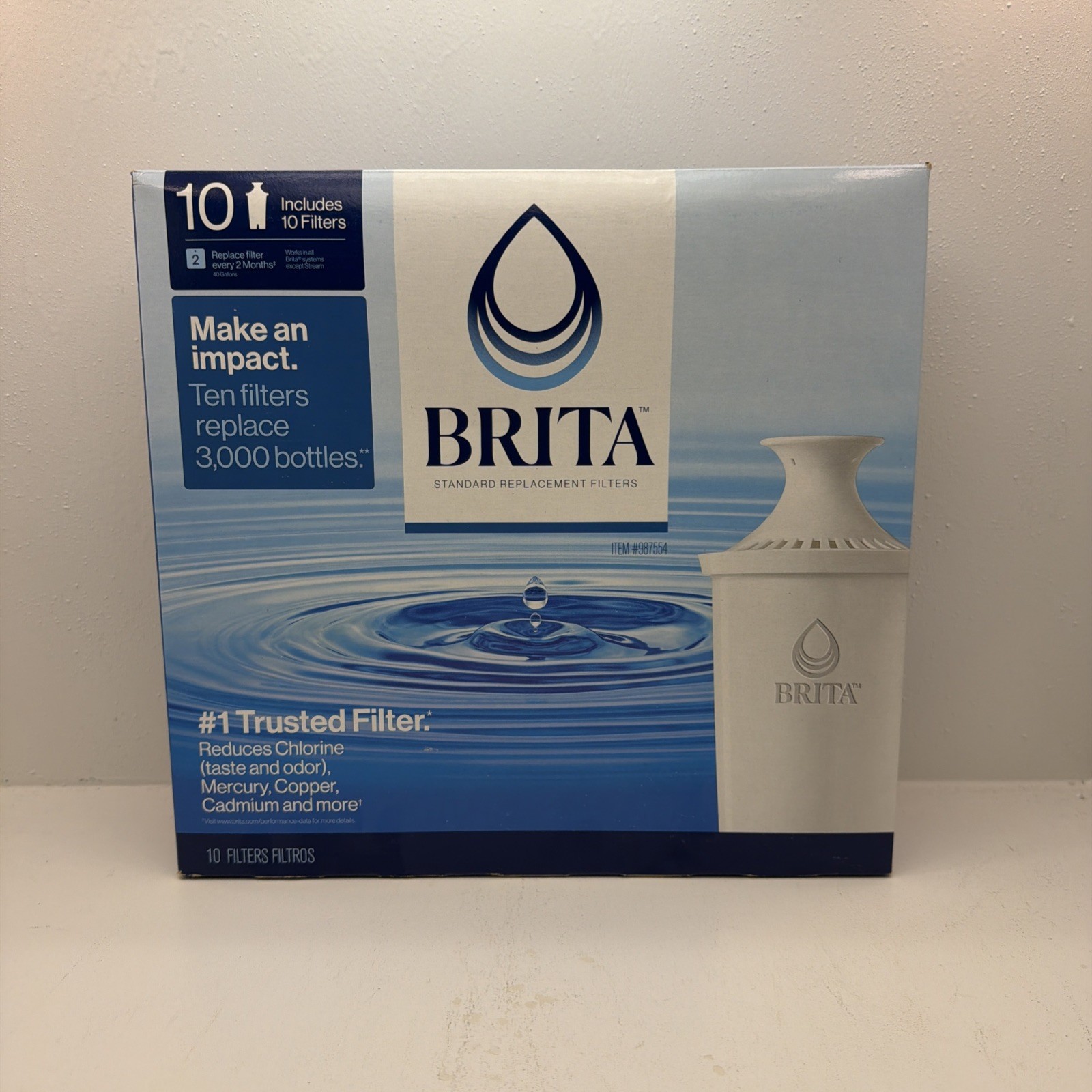 Brita – Standard Replacement Water Filter – 987554 (10 Filters)