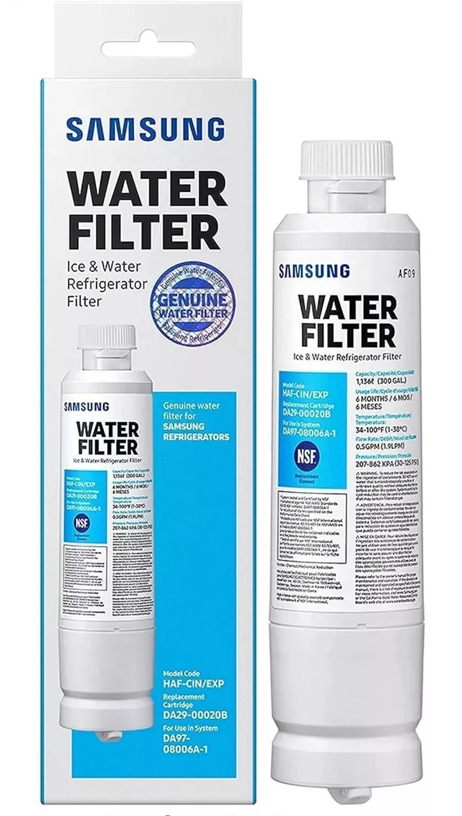1 PACK Genuine Samsung DA29-00020B HAF-CIN/EXP Refrigerator Water Filter US New