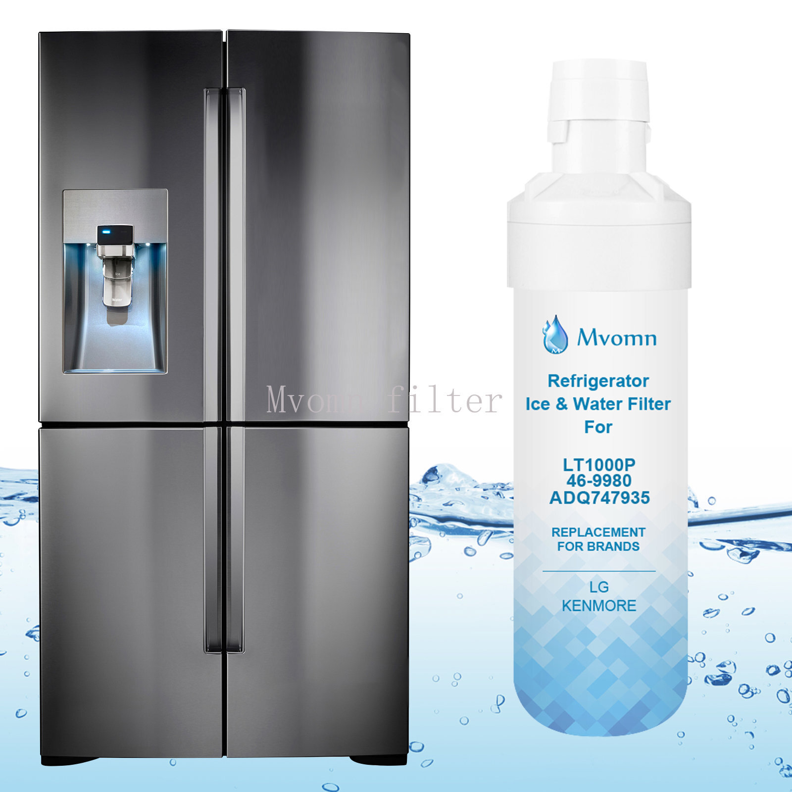 1~6 Packs Fits LG LT1000P/ADQ747935 GF-D706BSL Refrigerator Fresh Water Filter