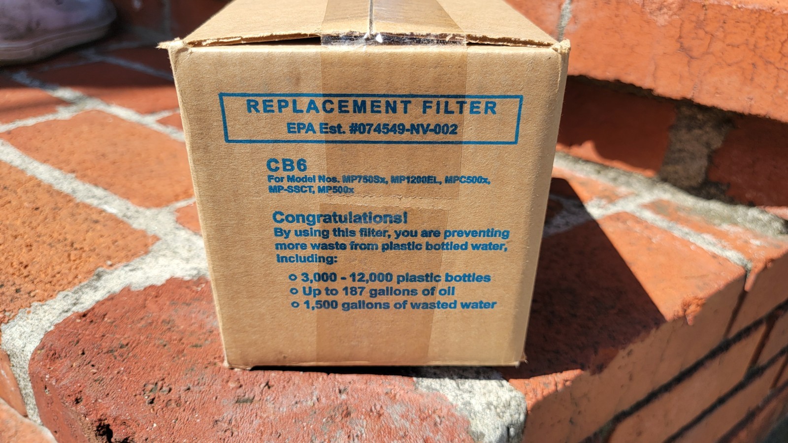 Multi-pure Replacement Filter CB6 Old factory Stock With Filter Wrap New In Box