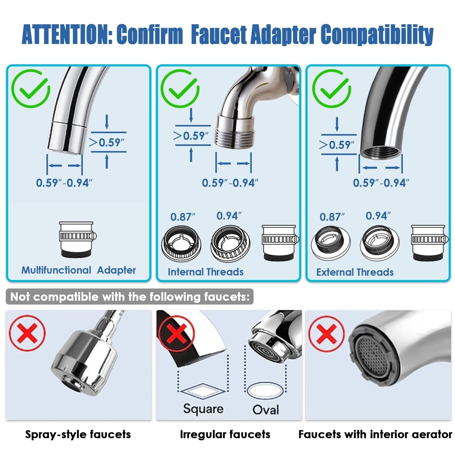 NSF Certified Water Filter for Sink Faucet – 400 Gallon Capacity, 99% Chlorin…