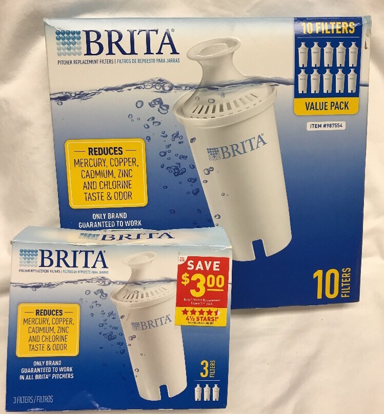 13 Total Brita Replacement Water Filters 10 Pack + 3 pack Pitcher Filter