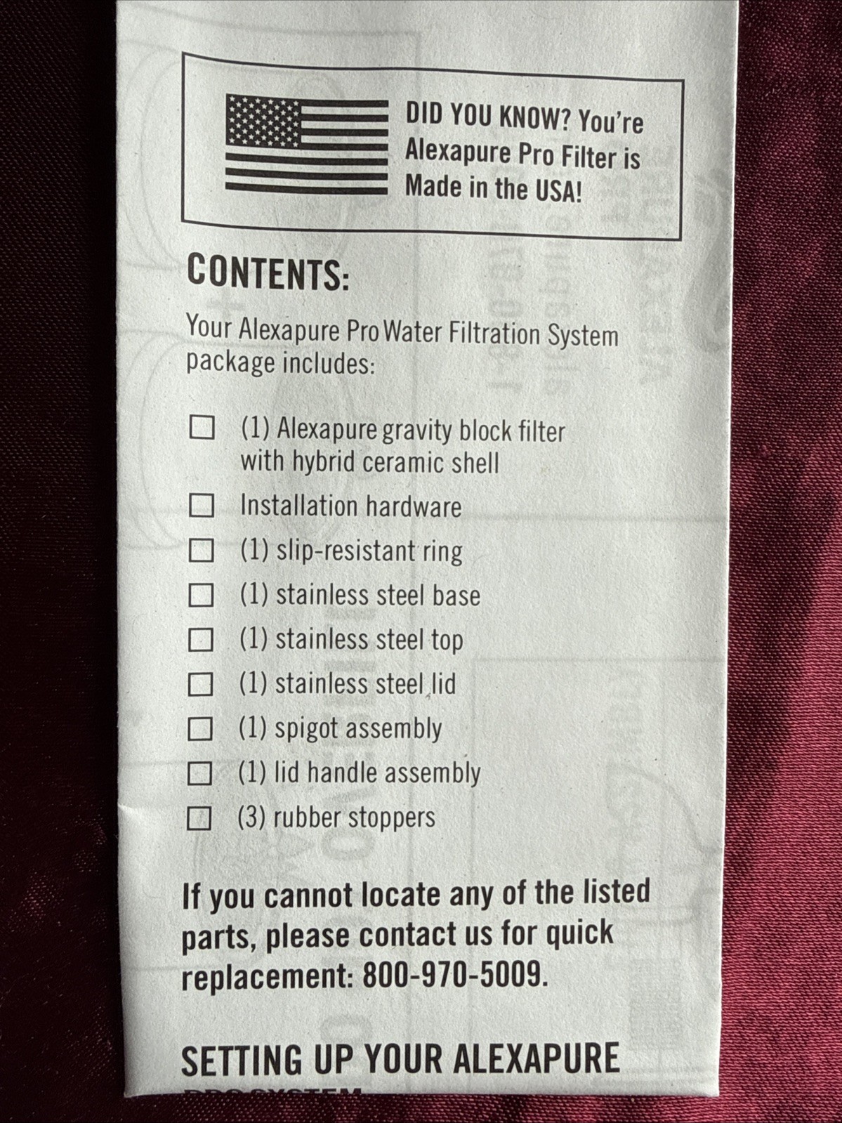 Genuine ALEXAPURE PRO Replacement Water Filter NEW Opened Unused.