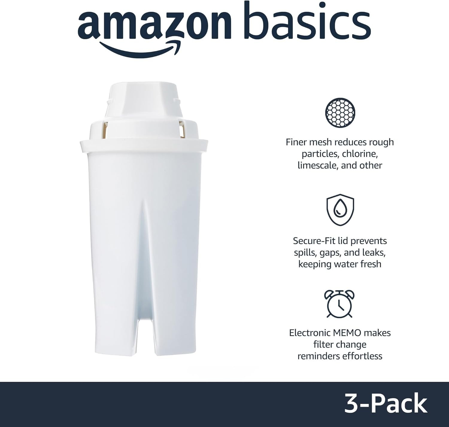 High Performance Water Filters for Pitchers 3 Count Certified for Clean Water