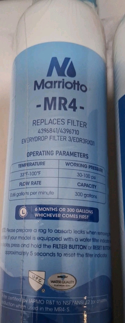 Waterdrop & Marriotto Replacement Refrigerator Water Filters WD-F08 MR4 Filter3