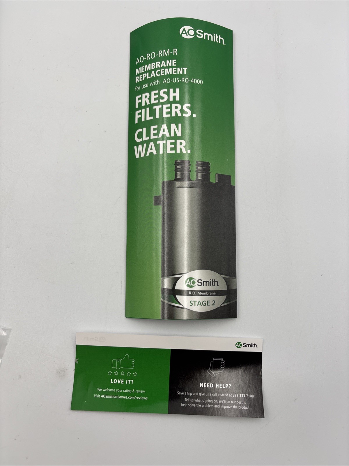AO Smith AO-US-RO-MEM Membrane Stage 2 Replacement Water Filter New Open Box