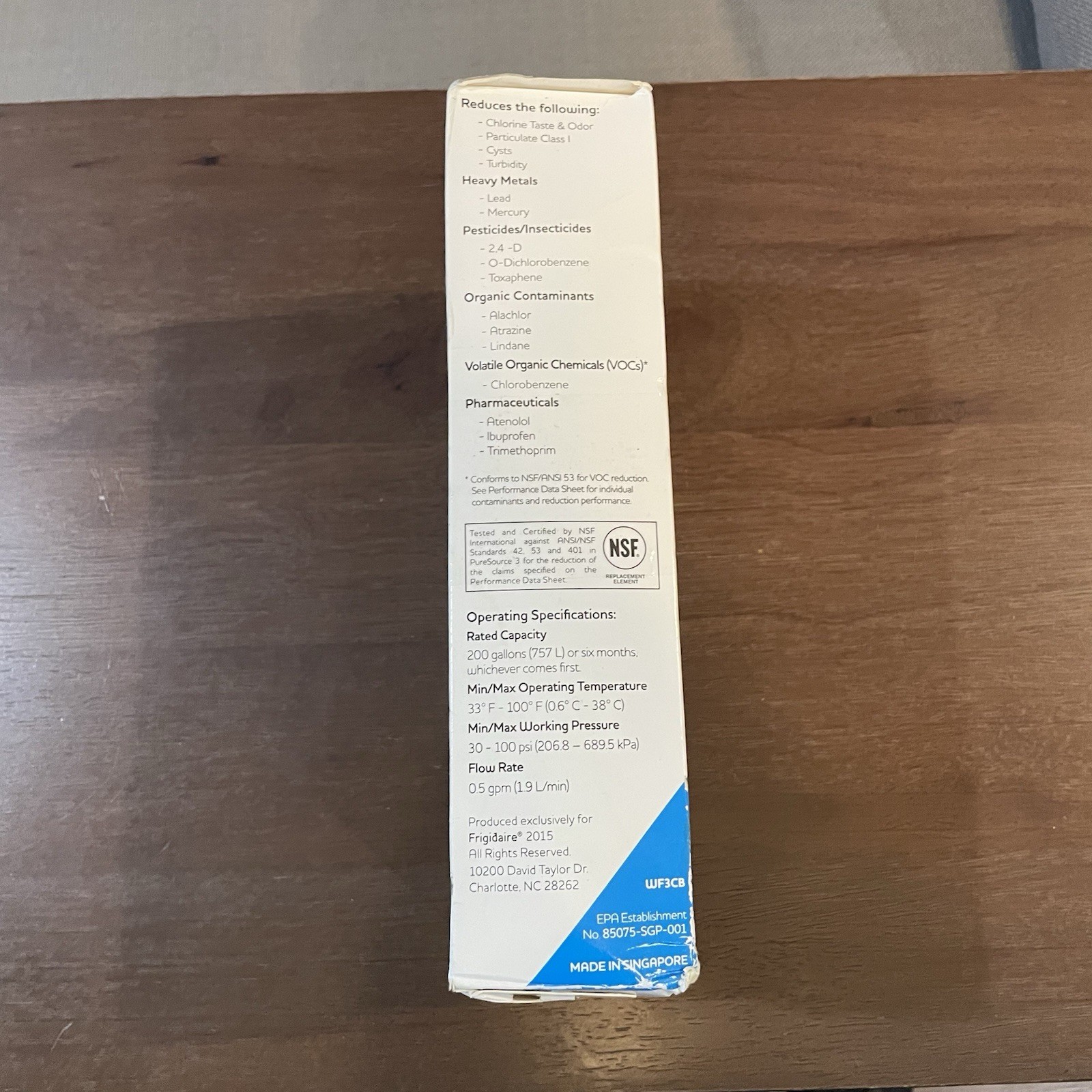 Frigidaire WF3CB Water Filter for Frigidaire Refrigerator – White SET of 2