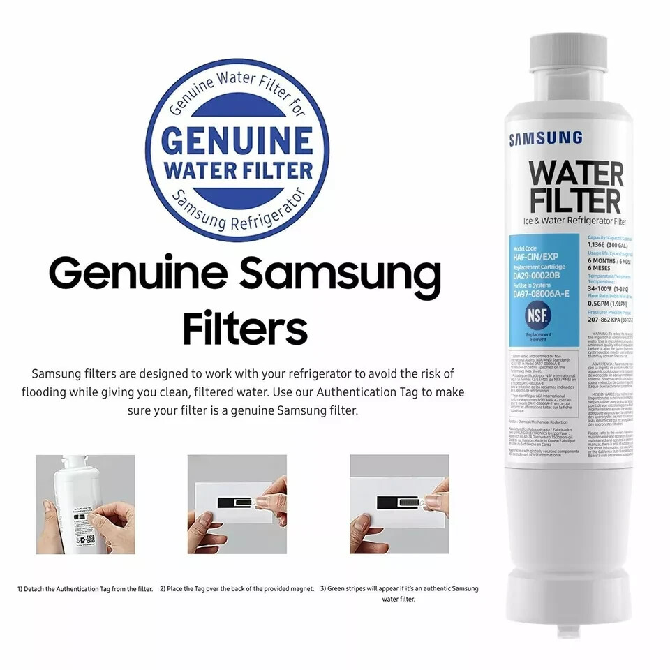 4 PACK Genuine Samsung DA29-00020B HAF-CIN/EXP Refrigerator Water Filter US New