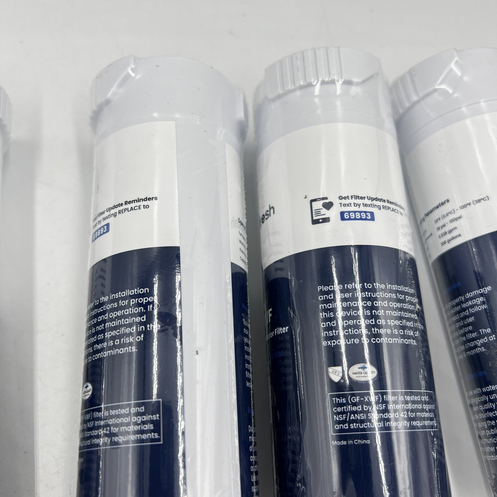 GLACIER FRESH GF-XWF Refrigerator Water Filter Replacement for GE XWF New 6 Pack