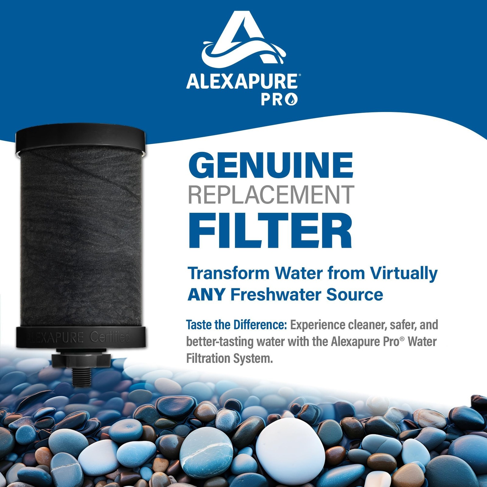 Alexapure 2387 Pro Filter Replacement – 1 Filter Pack, Black
