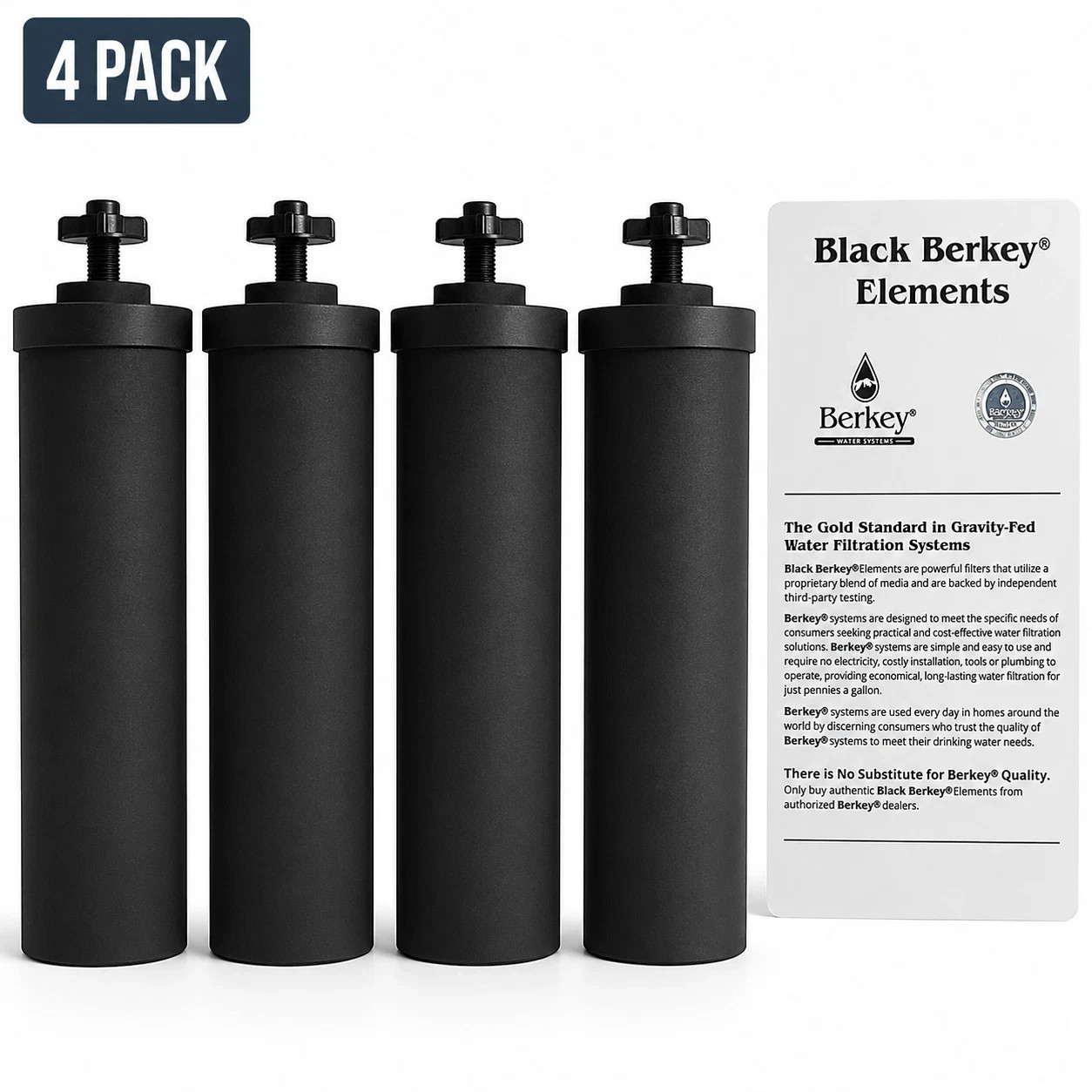 Berkey Authentic Black BB9-2 Water replacement Filters For Berkey 4 PACK