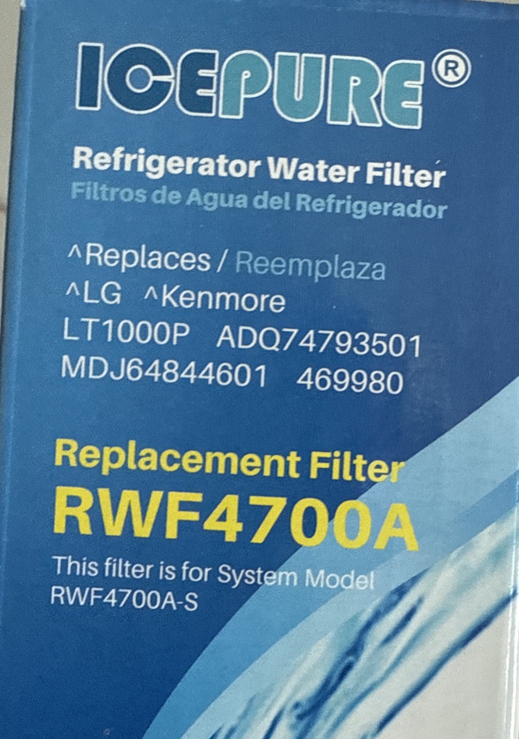 Lot 2 IcePure RWF4700A Refrigerator Water Filters LG LT1000P Kenmore ADQ747935