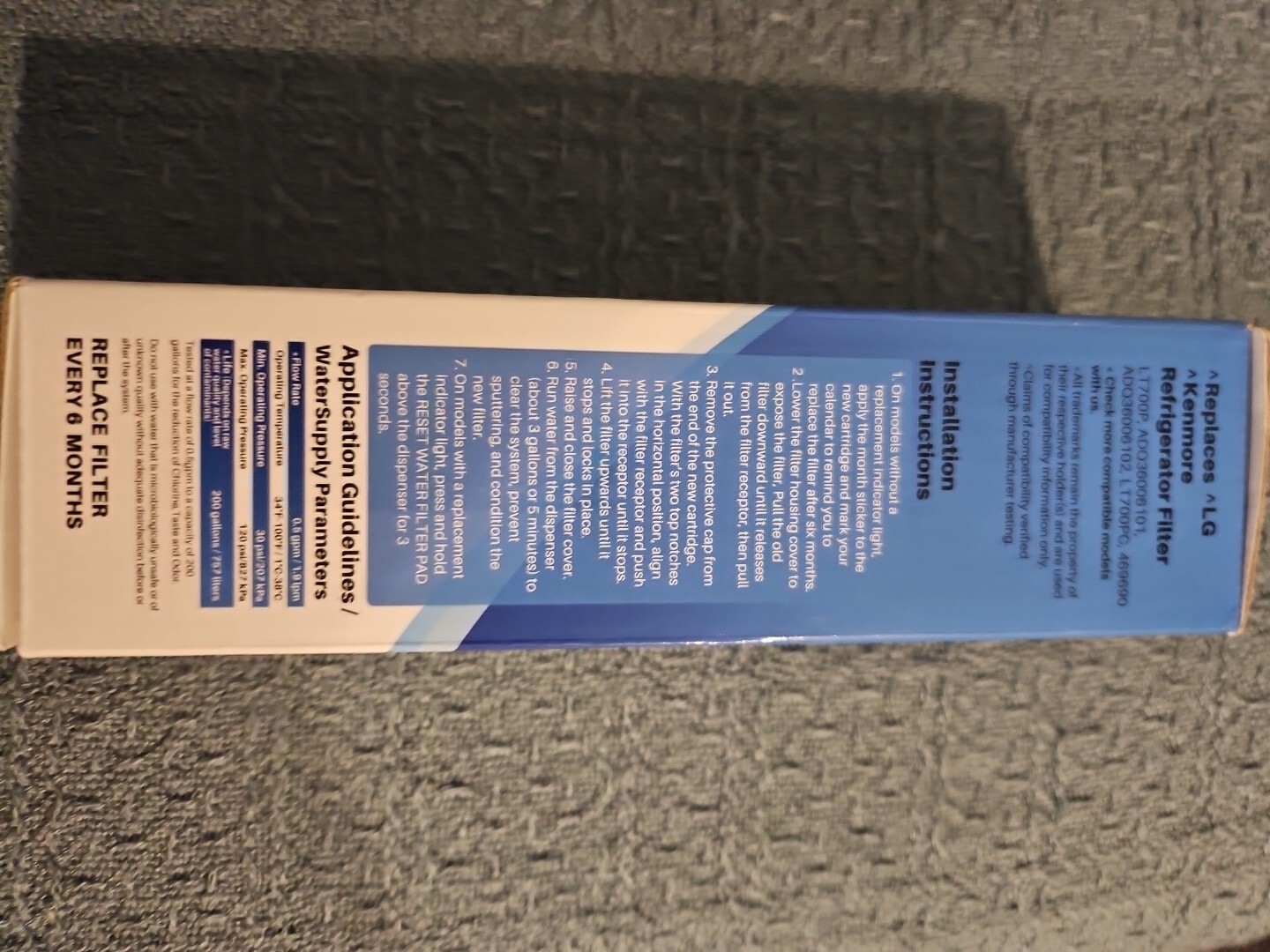 IcePure Refrigerator Water Filter RWF4700A LG Kenmore LT1000P NIB