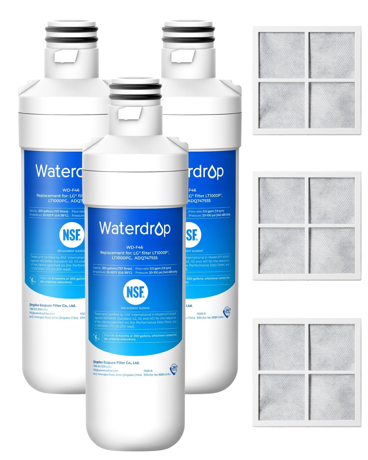 Waterdrop ADQ747935 LT1000PC Replacement for LG® LT1000P®/PC/PCS ThinQ® Refriger