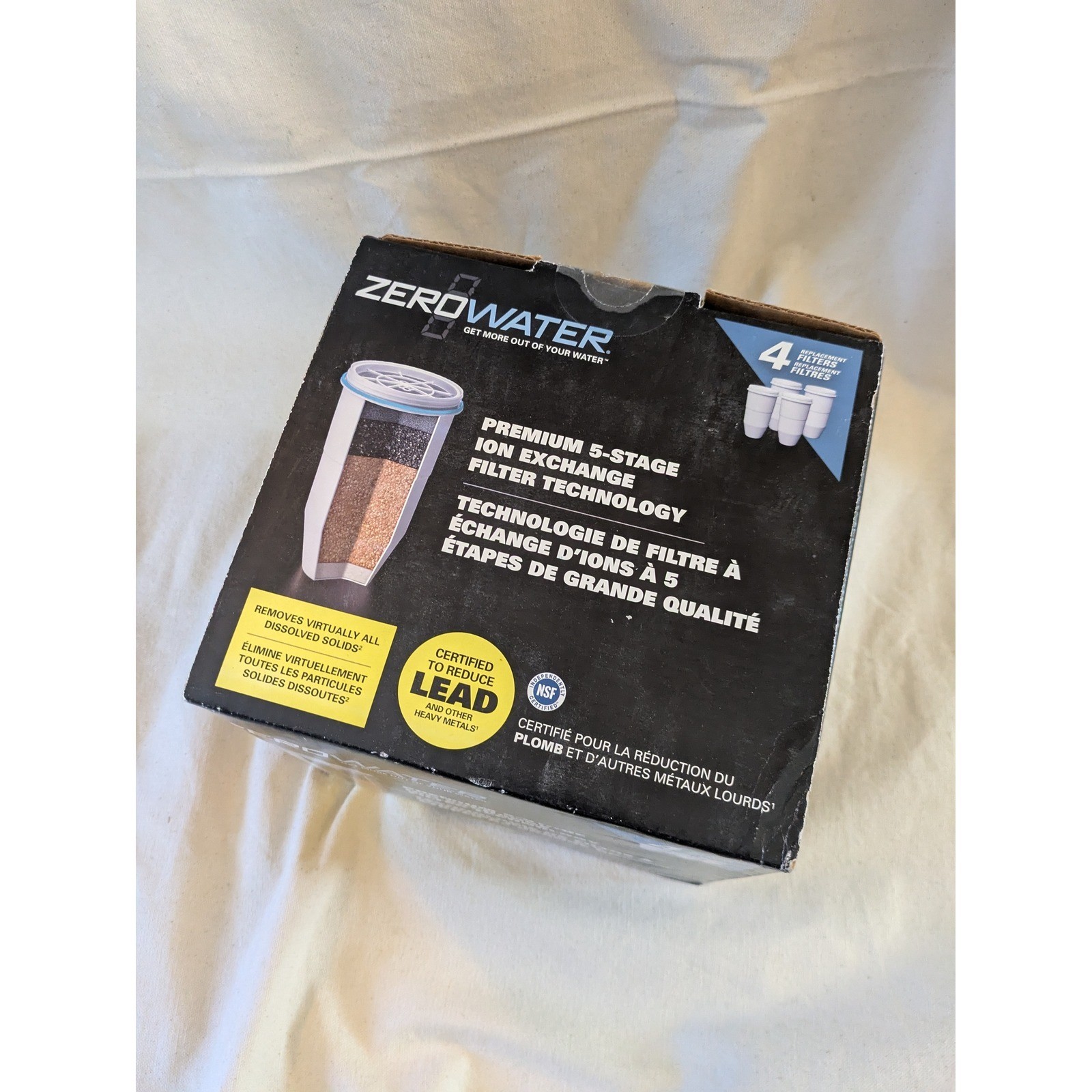 ZeroWater ZR-006 Replacement Water Filters 4-Pack 5-Stage Ion Exchange New Box