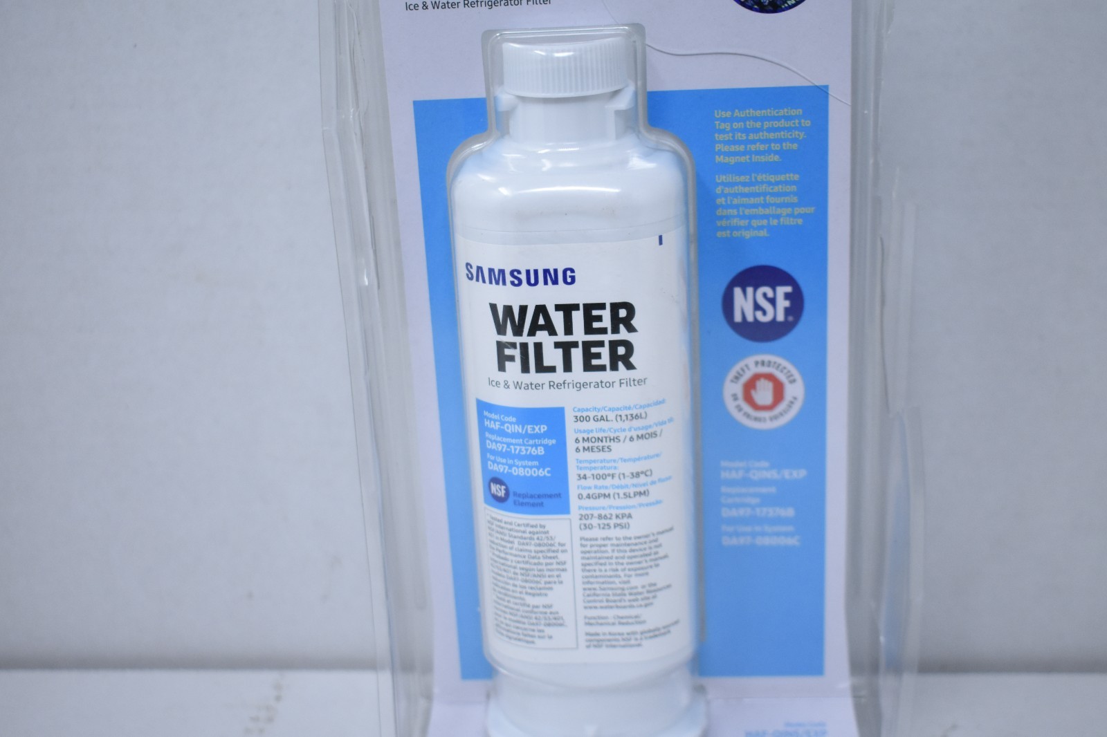 SAMSUNG Genuine HAF-QIN Refrigerator Water Filter for System DA97-08006C
