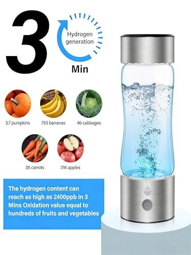 2026 Upgraded Hydrogen Water Bottle, 2400 Hydrogen Water Bottle Generator, Hydro