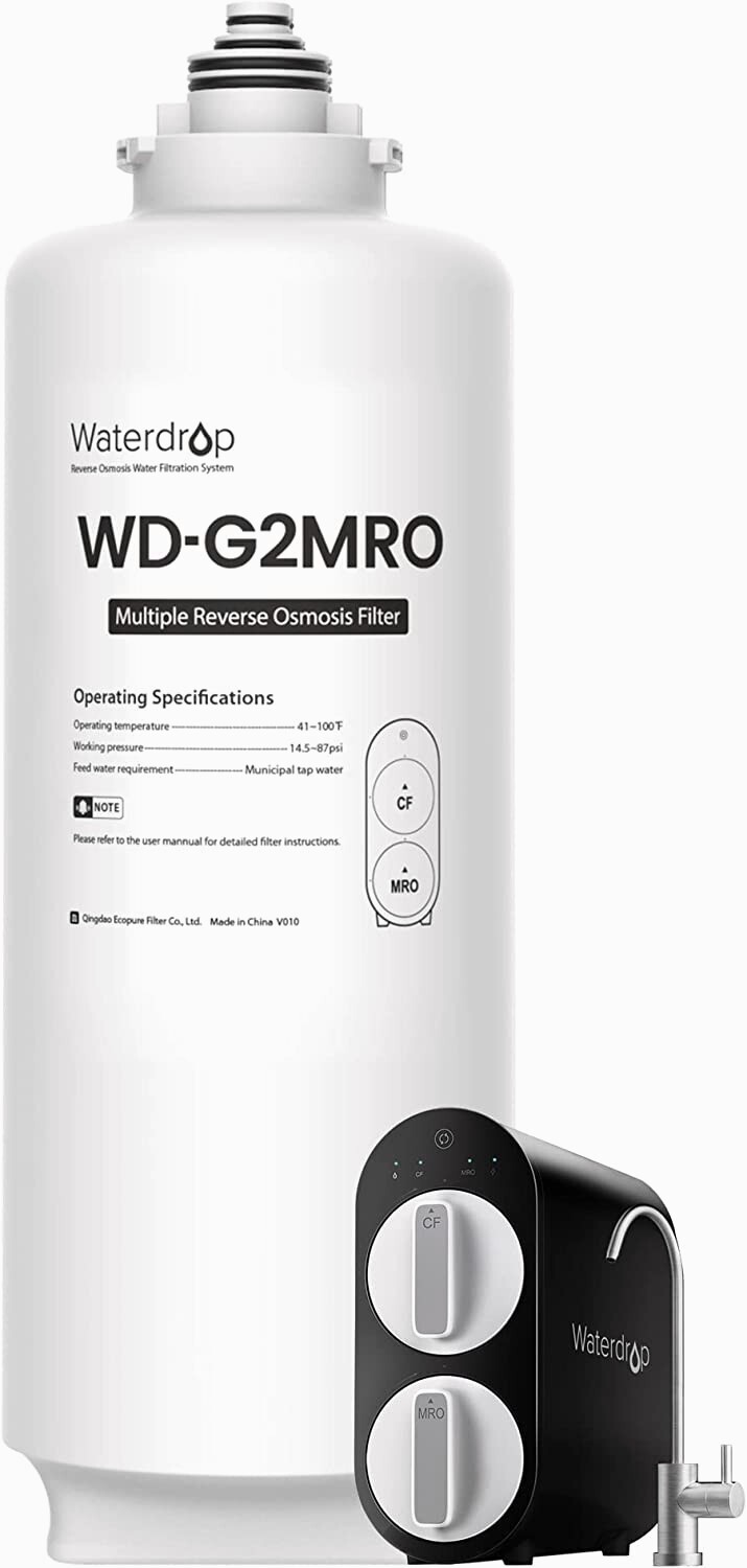 Waterdrop WD-G2MRO Filter, 2-year Lifetime,Used for Reverse Osmosis System