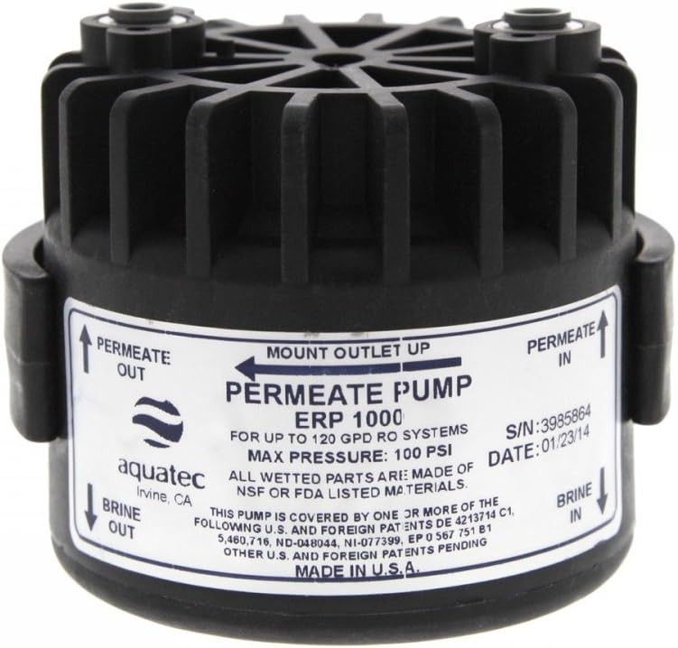 Compact Energy-Efficient Aquatec ERP-1000 Permeate Pump for Brine Water Systems
