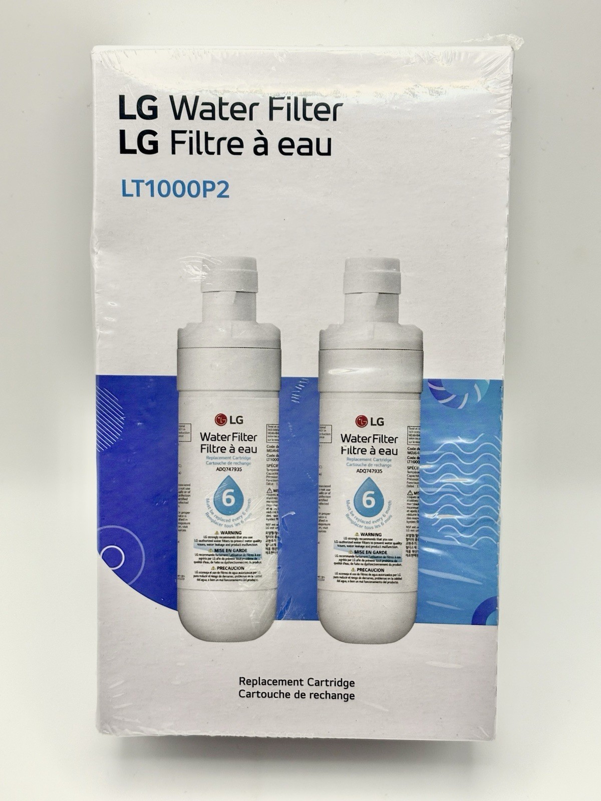 LG LT1000P2 6-Month / 200 Gallon Refrigerator Replacement Water Filter 2 Pack