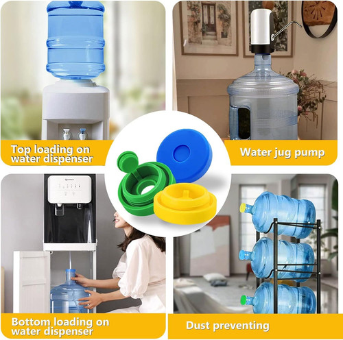 Striludo 3 Packs 5 Gallon Water Jug Cap,Reusable 5 Gal Caps for blue