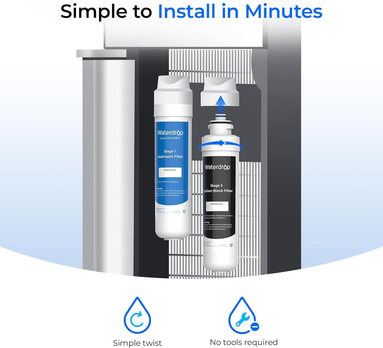 W281 Water Filters for Water Coolers, Replacement for All Avalon® Branded Bottle
