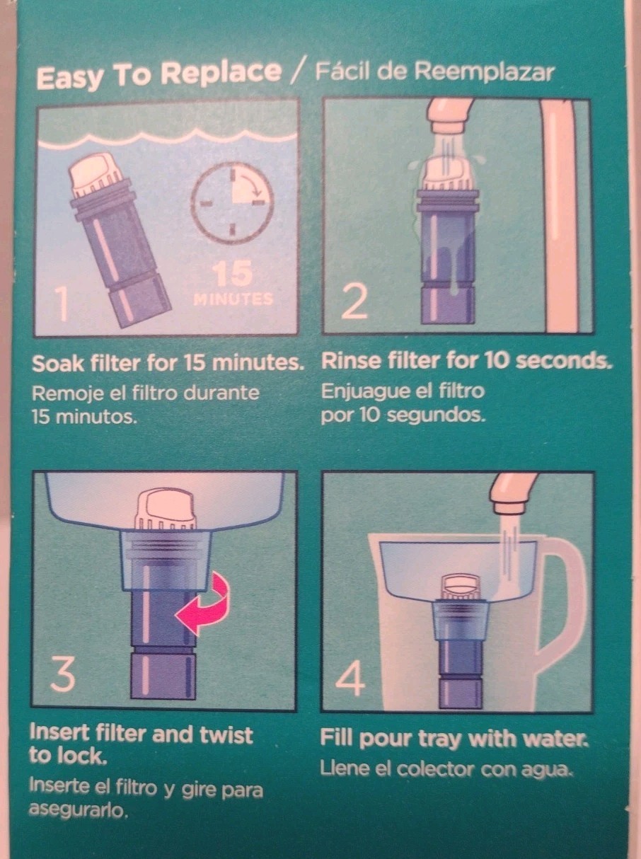 PUR PLUS 3 Count Water Filter Pitcher Replacement NSF Certified Lead Reduction