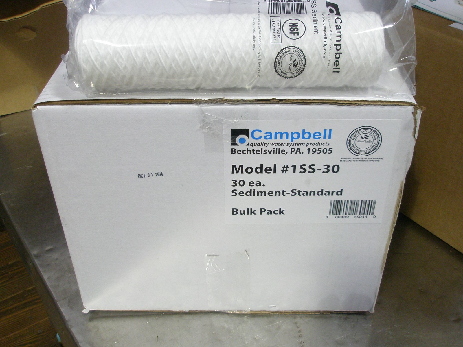 1SS-30 Campbell 5 Micron Water Filters Sediment Cartridges 30PK Authentic USA