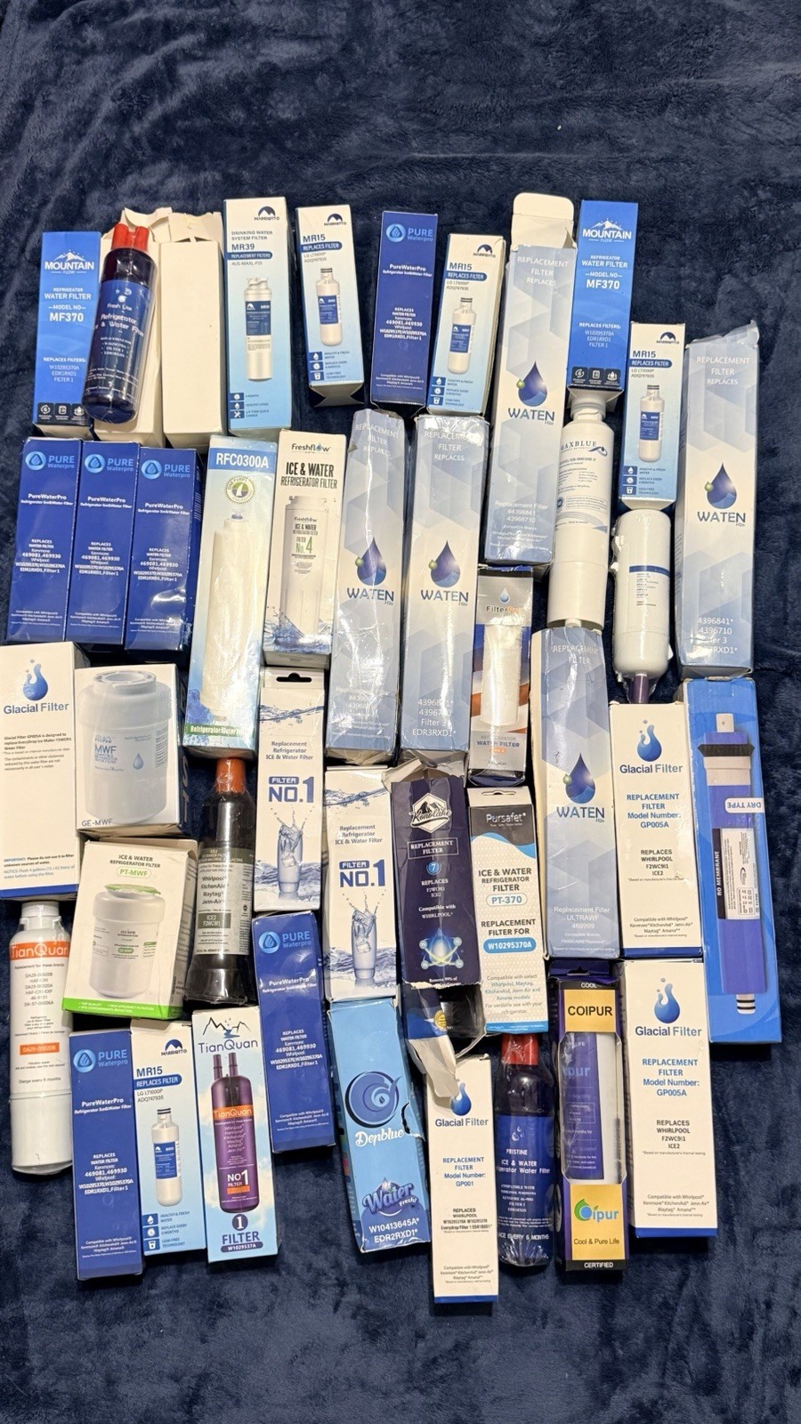 Lot of Refrigerator Water Filters – Mixed Brands & Models – New Open Box 180+pcs